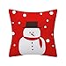 Produktbild Floweworld Kissenbezüge für Weihnachtsdekoration, Glitter Polyester Square Sofakissen Dekokissen Cover Home Decor 18 Zoll Couch Kissenbezug