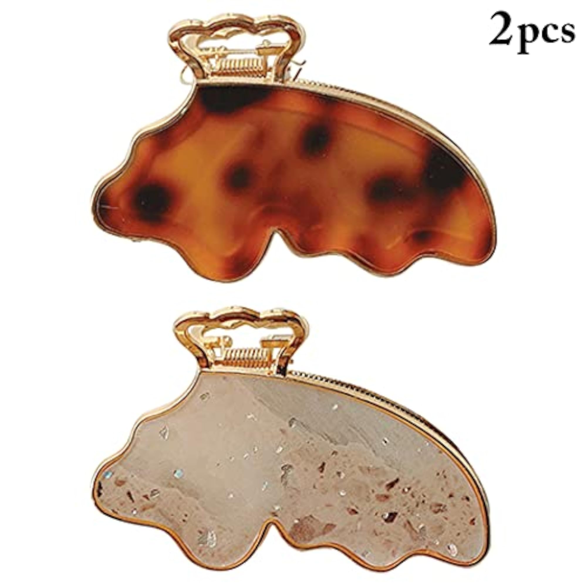 Elegant 2PCS Large Cute Hair Claw Clip Set for Girls