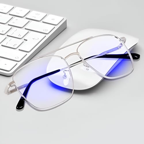 Image of Roshfort Men and Women Wonder Metal Full Rim Square Shape Eyeglasses Anti Reflective Eyewear Spectacles Frame