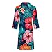 UTRSIFB Men's Luxury Ultra Soft Warm Robes Fashion Bathrobe With Spacious Pockets Hawaiian Colorful Hibiscus Flowers Tropical Palm Tree Leaves