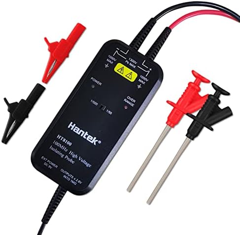 Hantek 100MHZ Oscilloscope HT8100 High Voltage Differential Probe Isolation Probe LED Indicator Accessory Tools