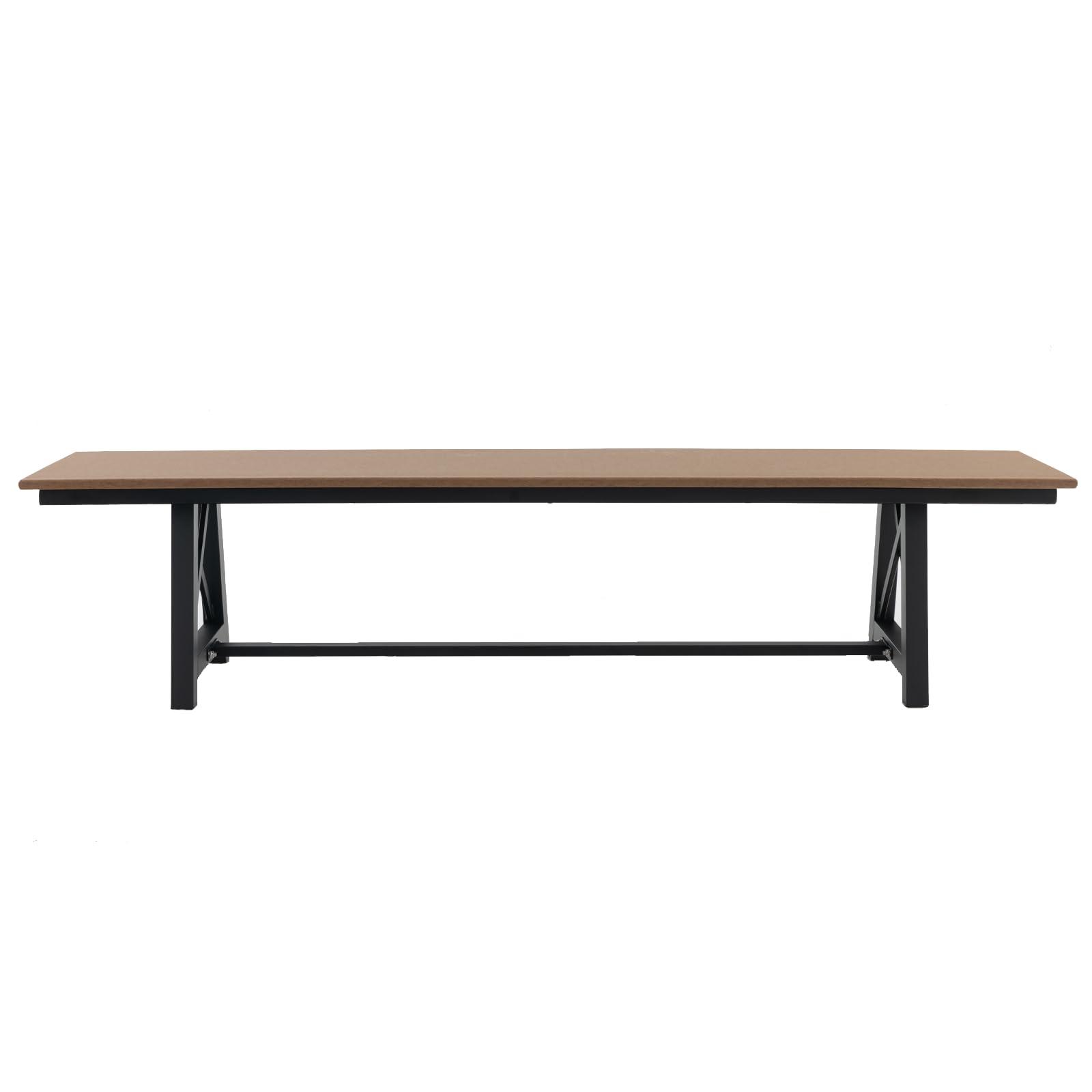 Banco de metal resistente a la intemperie para parque y patio, sofá biplaza de 183 cm