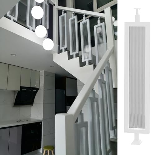 Elegant Wrought Iron & Glass Stair Spindles Baluster Set - Heavy Duty Railing for Stylish Interior Decor & Staircase Banister - Durable & Sophisticated Design