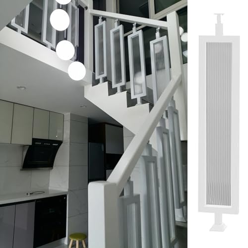 Elegant Wrought Iron & Glass Stair Spindles Baluster Set - Heavy Duty Railing for Stylish Staircase Decor, Perfect for Interior Design & Modern Home Makeover