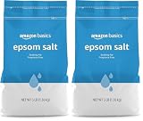 Amazon Basics Epsom Salt Soak, Unscented, Magnesium Sulfate USP, Muscle and Feet Relaxation, Resealable Bag, 3 Pound (Pack of 2)