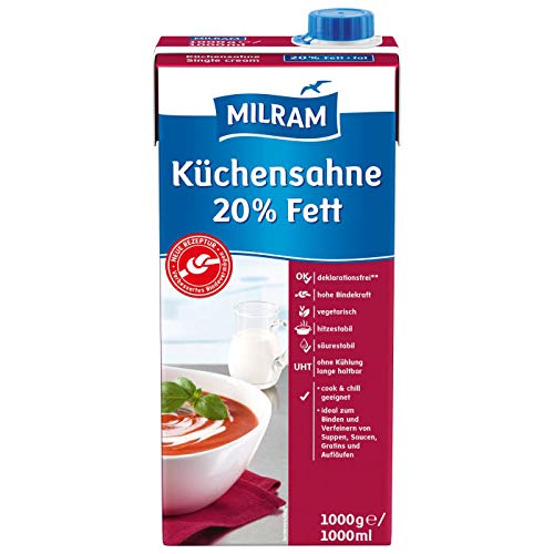 Küchensahne 20% Fett - 6x 1 l Faltschachtel Milram