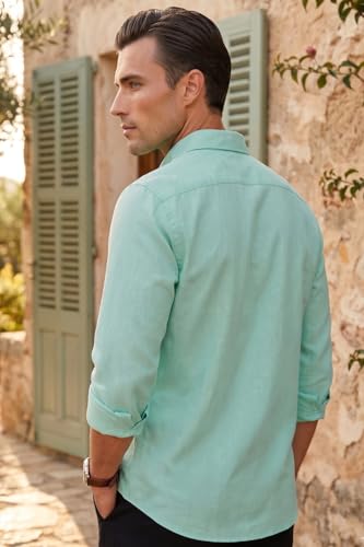Image of Louis Philippe Men's Slim Fit Signature Oxford Easy Care, Natural Stretch Full Sleeve Solid Casual Shirt, Cotton