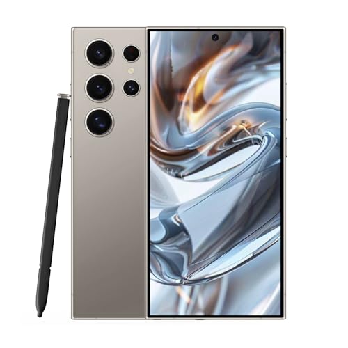 Wanderix Unlocked Cell Phones C24 Ultra Smartphone Android 13 Phones 8+256GB/6.8" HD Screen/Dual SIM/108MP+48MP Camera/6800 mAh/Built-in Pen (Titanium Grey)