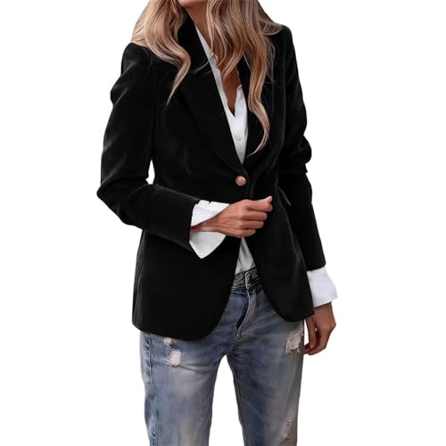 MJGkhiy Giacca Donna Velluto Vintage Elegante Cerimonia Curvy Blazer Corto