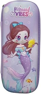 جيني مقلمة ثلاثية الابعاد للاولاد والبنات، احضن المغامرة بالوان نابضة بالحياة (حورية البحر، شعر بني (ارجواني فاتح)