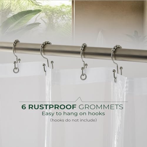 HARBOREST Clear Shower Curtain Liner with Side Suction Cups, Premium PEVA Plastic Shower Liner with 3 Magnets, Waterproof Bathroom Curtain, 36 x 72, Extra Heavy Duty Clear by HARBOREST - Image 3