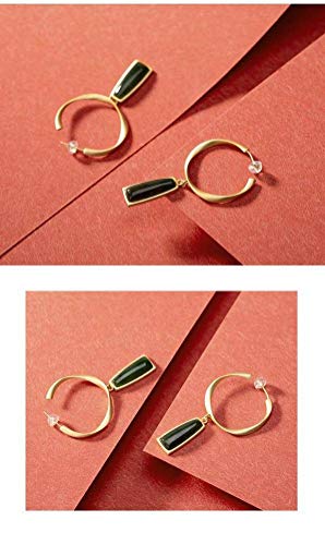 Boucles d'oreilles en néphrite naturelle de style chinois S925