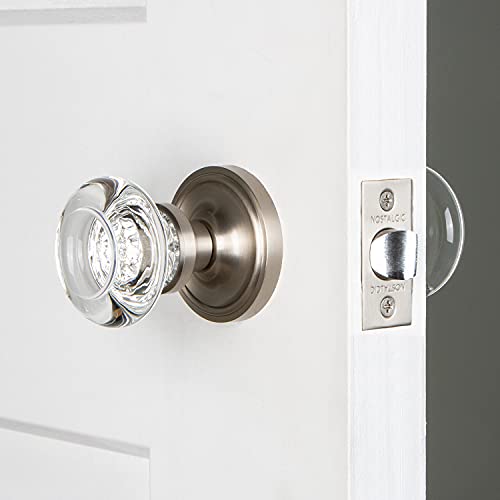 Image of Nostalgic Warehouse Classic Rosette Round Clear Crystal Door Knob