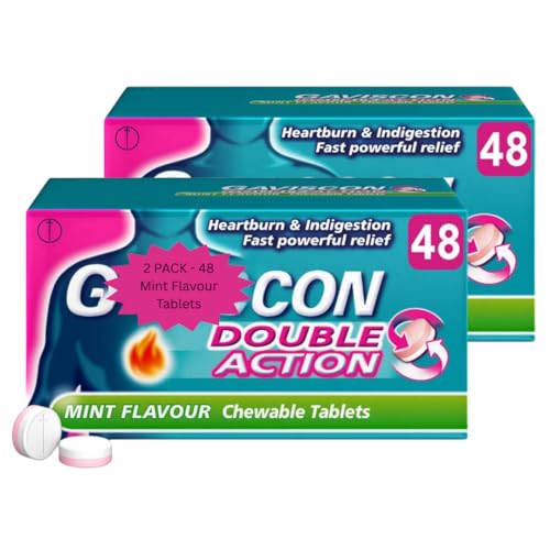 Double Action Mint Flavour 48 Chewable Tablets 2 Pack Total 96 Tablets