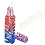 Portable Mini Alcohol Burner Lamp Case Stained Glass Alcohol Stove with 40 in Cotton Cord for Household Outdoor Camping Picnic Tea Coffee Making Science Lab Equipment Heating Tool (Colorful )