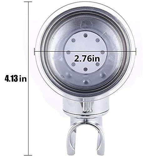 Yifei Shower Head Holder Suction Cup Handheld Showerhead Bracket Adjustable Height Shower Holder, Removable Handheld Wand Holder Wall Mounted Suction Bracket (Silver-1Pcs) #TOP4