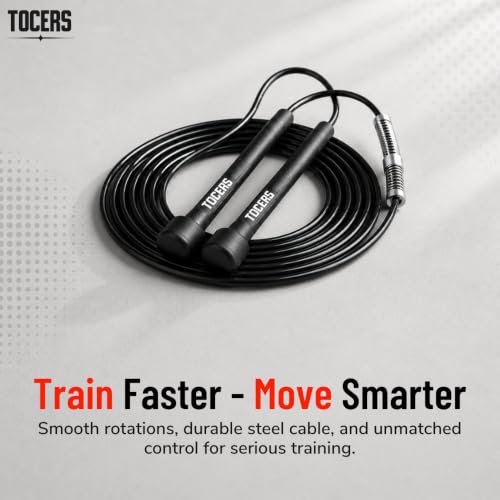 Image of Skipping Rope for Men, Women & Kids, Adjustable Jump Rope with Ball Bearings, Tangel-Free Speed Jump Rope & Anti-Slip Foam Handles for Gym, Exercise, Weight Loss, Fitness Workout & Endurance Training