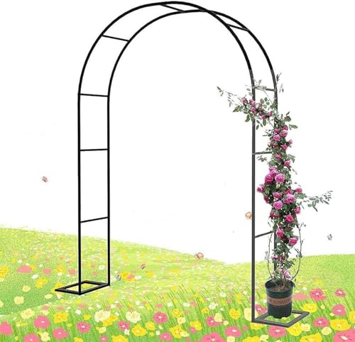 Arc en métal extérieur blanc de 1,4x2,3m avec base stable