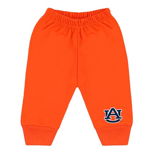 College Baby NCAA Officially Licensed Infant Jogger Sweatpants, Auburn AU Logo, Orange, 2T