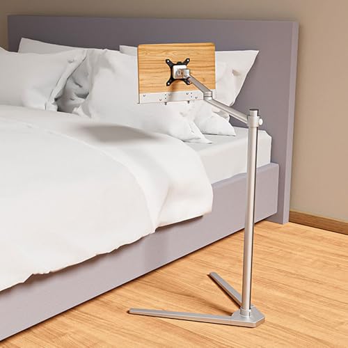 Gaxcent Buchständer 360° Drehbarer Winkel Buchständer zum Lesen Höhenverstellbar Kochbuchständer Buchhalter Leseständer mit Seitenclips,Braun