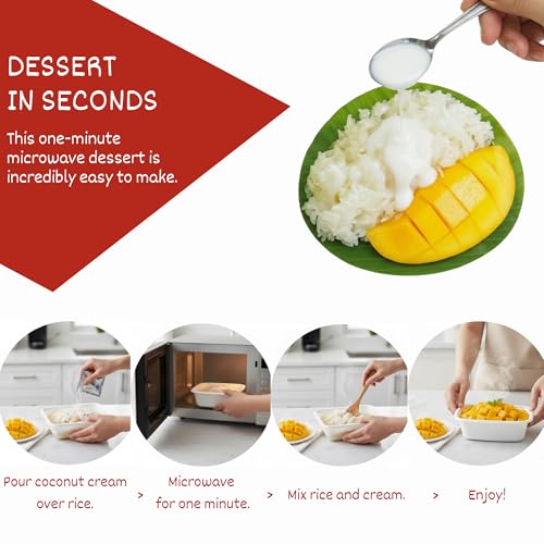 24Vegan - Sweet Coconut Sticky Rice | Ready to Eat Vegan Dessert, Gluten-Free | Organic Coconut Rice Pudding (7.8oz) - Pack of 1 - Thumbnail 5