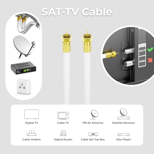 Câble Coaxial Satellite anti-interférence 50m deleyCON 130dB - 5