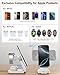 3 in 1 Wireless Charging Station Compatible with Apple,Foldable Magnetic Wireless Charger for iPhone 17/16/15/14/13/12,Apple Watch Series 11/Ultra 3/SE 3/10/9/8/7/6/5/4,Air-Pods Pro 3/4/3/Pro/2(White)