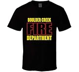 Boulder Creek Fire Department Personalized City T Shirt Black