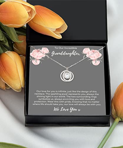 Sterling Silver Granddaughter Necklace from Grandparents - Jewelry Gift for Granddaughter2