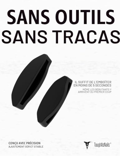 ToughAsNails Plaquettes de nez de rechange noires pour lunettes de soleil Oakley Frogskins Range/Top Knot RX OO9284/Wildrye OO9230/HSTN OO9242/HSTN Metal OO9279 – vue 3