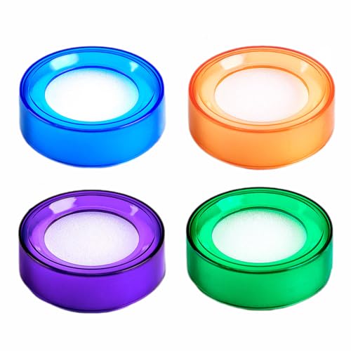 Lot de 4 éponges hydratantes pour doigts - Pour bureau, banque, caisse, comptage d'enveloppes, timbres, factures