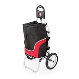 Duramaxx Carry - Carrito Remolque para Bicicleta, Carga hasta 20 kg, Bolso Desmontable con Cremallera, Neumáticos de 12 Pulgadas, Instalación práctica, Protección Lluvia, Descarga rápida, Rojo