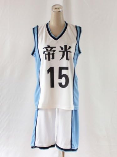 Amazon 黒子のバスケ 黒バス 帝光中 ユニフォーム キセキの世代 黒子テツヤ 15番 風 コスプレ衣装 サイズ 男性m コスプレ 仮装 通販
