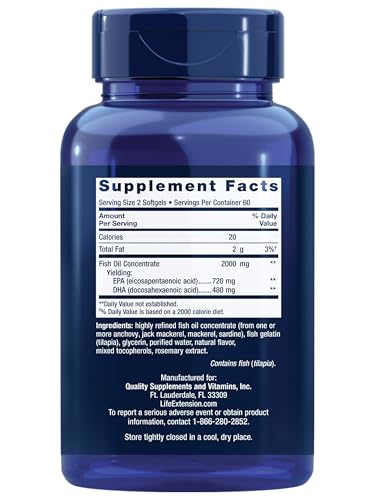 Life Extension Mega Epa Dha Softgels, 120 Count - 2