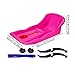 predolo 35 Inch Snow Sliding Device for Outdoor Fun, Suitable for Grass and Sand, Rose Red