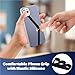 TEAMOLA Silicone Phone Grip Strap - Black 210 Phone Hand Strap Holder with Loop for Cell Phones, iPhone Grip, Finger Holder & Back of Phone Grips, Secure Anti-Slip Grip(3 Packs)