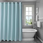 FAJAR Microfiber Polyester Shower Curtain for Bathroom, 72x72 Inches – Water Repellent & Quick Dry Fabric Bath Curtain with Rustproof Grommets, Machine Washable | Light Blue