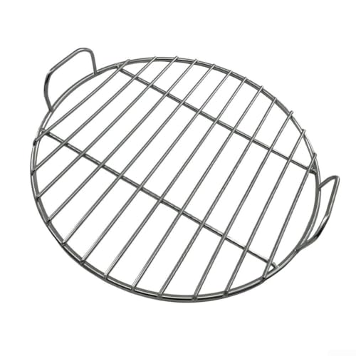 Honseadek Grille de cuisson ronde en acier inoxydable avec poignée, compatible avec Weber 7432, barbecue à charbon de bois et brasero de 57 cm (53 cm)