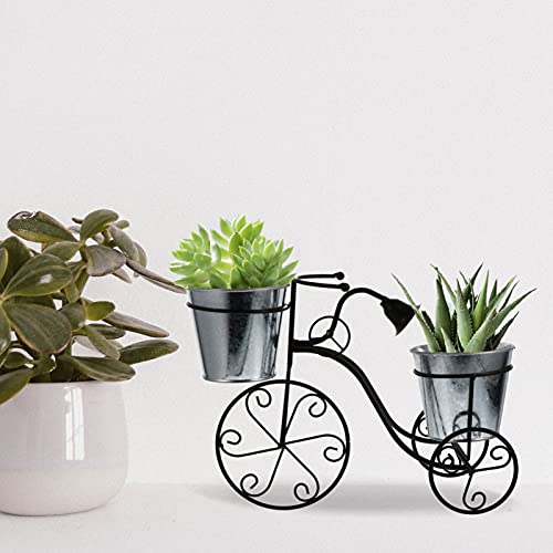 Tricycle Plant Stand Metal Flower Pot Cart Holder Flower Plant Stand For Home Garden Patio Great Gift For Plant Lovers Housewarming Black #TOP5