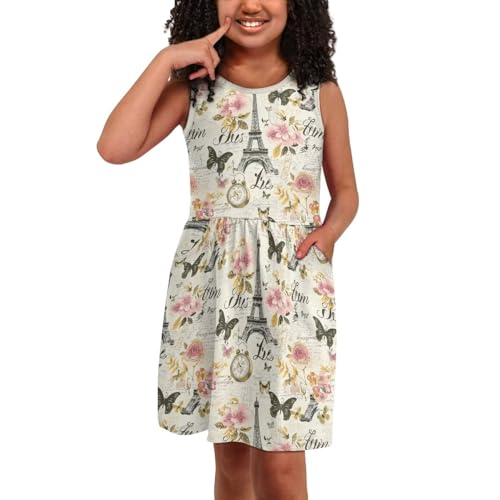 Girls Dresses Cute Dresses for Teens Sleeveless Girl Summer Dress with Pocket3
