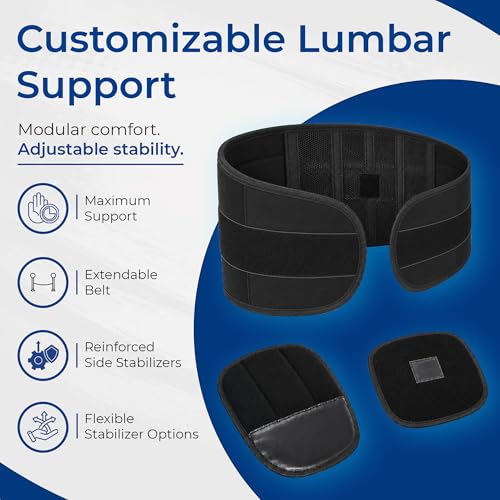 Back Brace for Women & Men - Adjustable Back Brace for Men Lower Back Belt — view 6