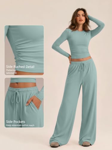 Image of Trendy Queen Women's 2 Piece 2026 Fall Fashion Lounge Set with Pockets