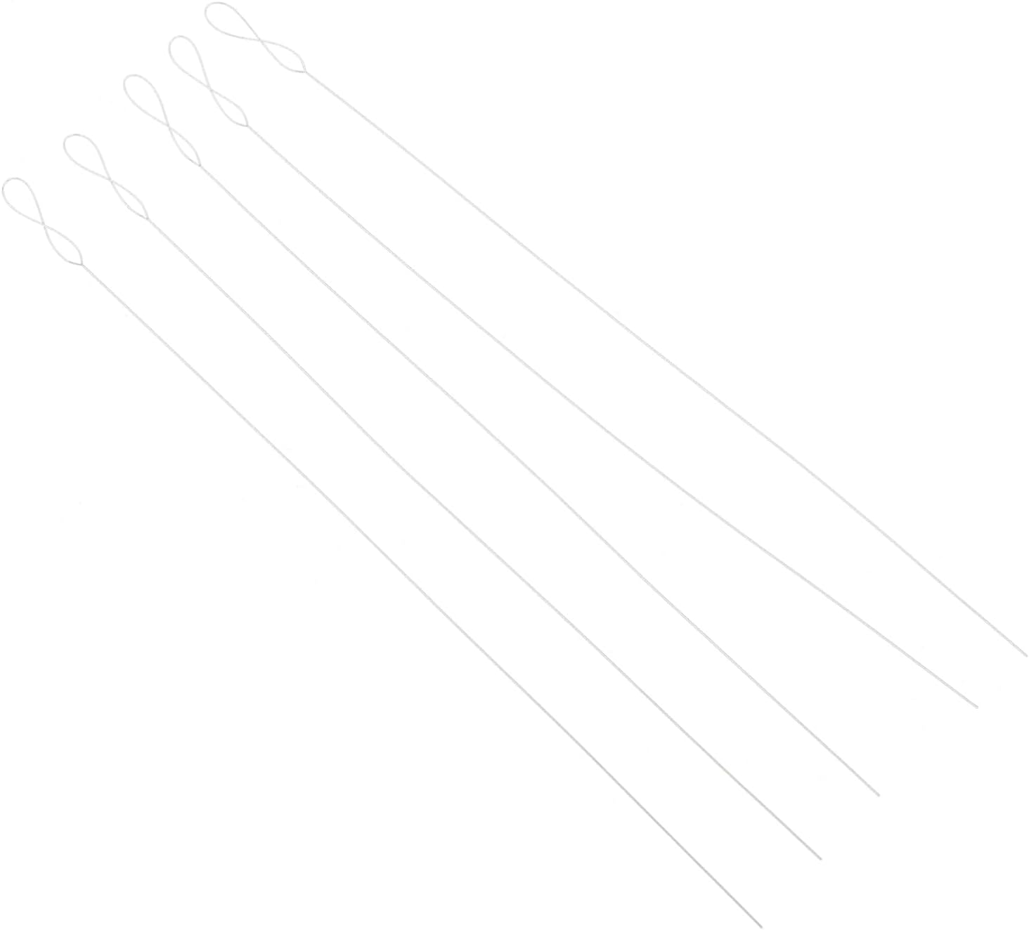 SEWACC 5pcs Opening Beading Needles Wire for Jewelry Making DIY Bead Threading Tools Durable Embroidery and Hand Sewing Needles for Craft Projects and Bracelet Creation