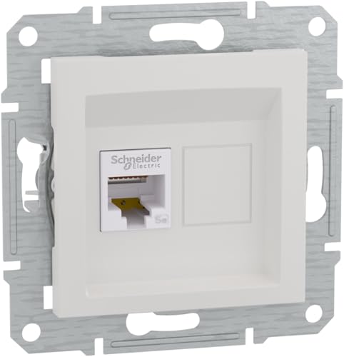 ASFORA Computerdose Einzeln RJ45 Cat.5e rahmenlos weiß EPH4300721 Schneider electric 3606480595844