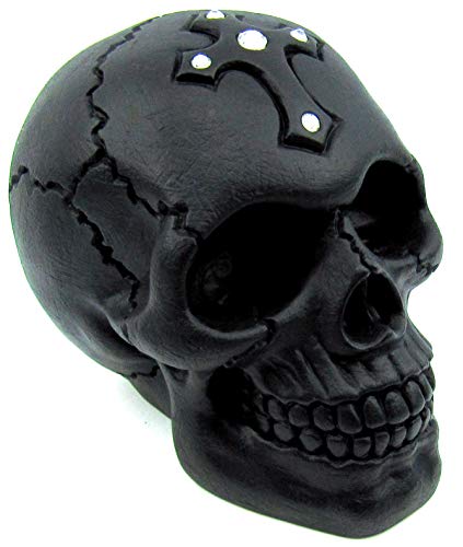 Deko Totenkopf, Toten-Schädel, Skull, exlusives Design Made with Swarovski® Elements, Deutsche Handarbeit, als Geschenk-Set, in eleganter schwarzer Geschenkbox mit Schleifenband (schwarz matt) Cover