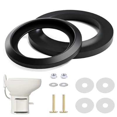 MENNTY 34120 RV Toilet Seal Kit with Bolts & Nuts – Replacement Parts Compatible with Thetfords Aqua Magic Style II, Plus, Residence – Leakproof Waste Ball Seal & Full Installation Set