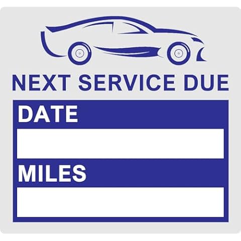 Oil Change Stickers, 300Pcs 2"x2" Oil Change Auto Service Reminder Sticker Next Service Due Sticker Labels Removable Vinyl Stickers for Cars Windows Windshield Cover
