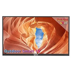 SYLVOX 55 inch Outdoor TV, 2000 nits Full Sun Outdoor Smart TV, 4K UHD Outside Television IP55 Weatherproof, High Brightness, ATSC & NTSC Tuner, Support Bluetooth & 2.4G WiFi, for Outside, Backyard