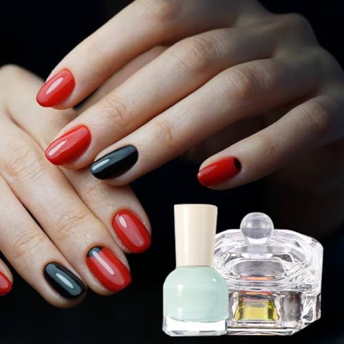 2 piezas recipiente de cristal para líquido de uñas miniatura 5