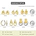 QJLE 6 Pairs Chunky Gold Earrings for Women Geometric Knot Statement Drop Dangle Earrings Two Tone Gold Hoops Earrings for Women Trendy Jewelry
